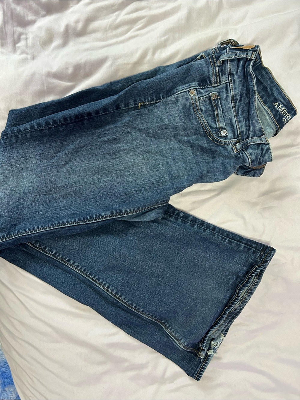 American Eagle Outfitters Women's Artist Flare Blue Flare Jeans